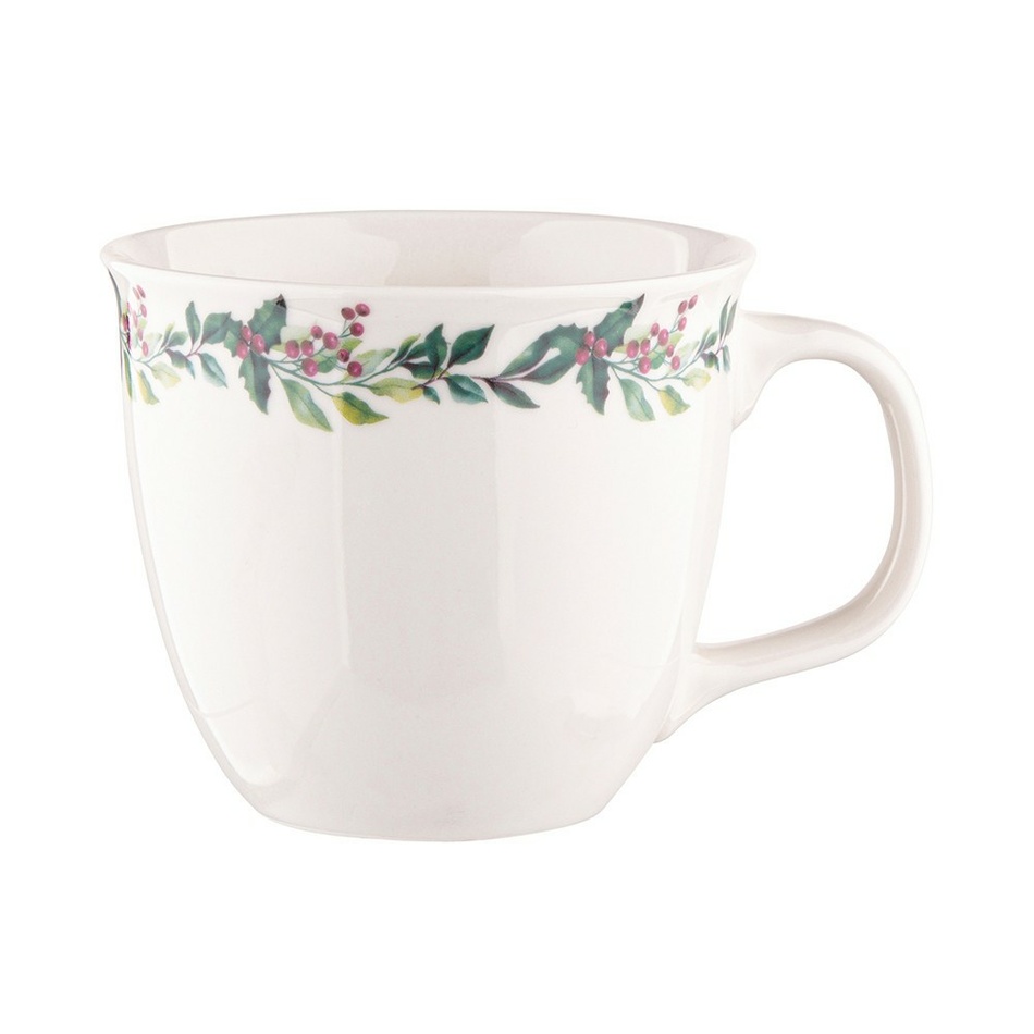 Obrázok Altom Sada porcelánových hrnčekov Winter garland 400 ml, 6 ks