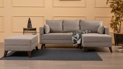 Klappecksofa Bella Corner Right 2 Cream