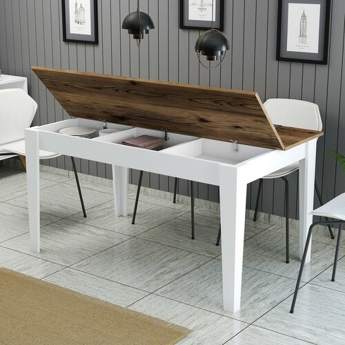 Esstisch Milan White and Walnut