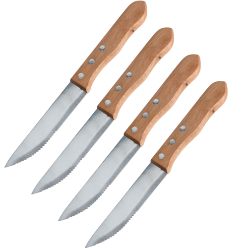 Set 4 cuțite friptură Wood