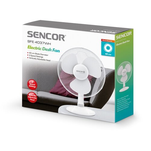 Sencor SFE 4037WH stolní ventilátor, bílá