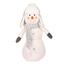 Vianočná dekorácia Snehuliak s LED hviezdami, v. 40 cm, biela