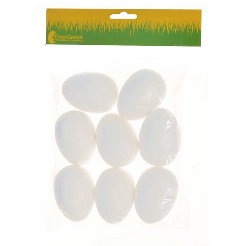 Zestaw jajek styropianowych, wysokość 7 cm, 8sztuk w opakowaniu