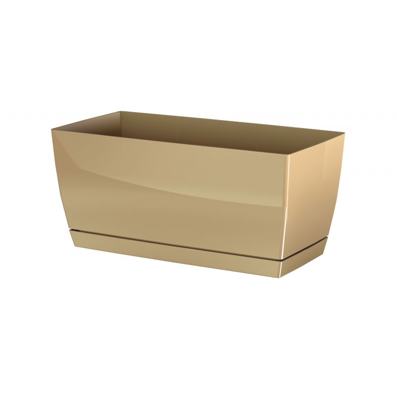 Prosperplast Plastový truhlík Coubi Case s miskou kávová, 24 cm, 24 cm