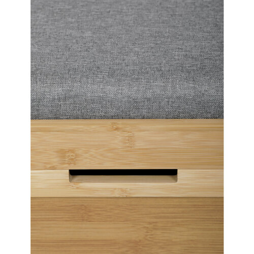 Autronic DR-N1014 GREY2 Schuhbank mit Sitzkissen, 60 x 51 x 29 cm