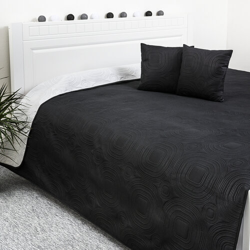 Cuvertura reversibilă 4Home Doubleface, alb/negru, 220 x 240 cm, 2 x 40 x 40 cm