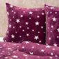 4Home Povlečení mikroflanel Stars violet, 140 x 200 cm, 70 x 90 cm