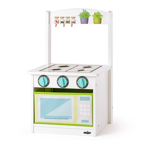 Bucătărie copii Woody cu scaun 2in1, 34 x 31,5 x 56 cm