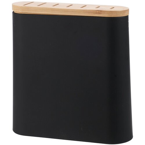 Suport pentru cuțite EH cu capac din bambus 23 x 8x 23,5 cm, negru