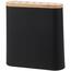 EH Messerständer mit Bambusdeckel 23 x 8 x 23,5 cm, Schwarz