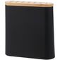 EH Messerständer mit Bambusdeckel 23 x 8 x 23,5 cm, Schwarz
