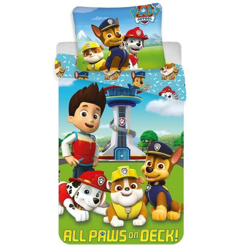 Paw Patrol PP143 gyermek pamut ágynemű, 140 x 200 cm, 70 x 90 cm