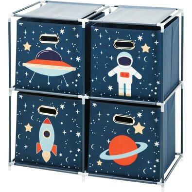 Дитяча полиця з текстильними ящиками Space, 68 x70 x 35 см