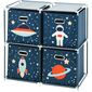 Дитяча полиця з текстильними ящиками Space, 68 x70 x 35 см