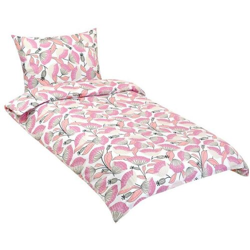 Bellatex Pościel z kory Wachlarz różowy, 140 x 200 cm, 70 x 90 cm