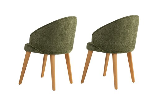 Set de scaune de sufragerie Bentley Green and DarkOak, 2 buc.