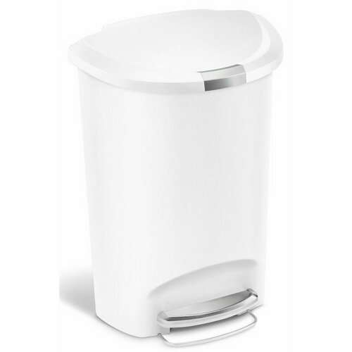 Simplehuman pedálos kuka, 50 l, fehér