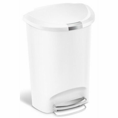 Simplehuman pedálos kuka, 50 l, fehér