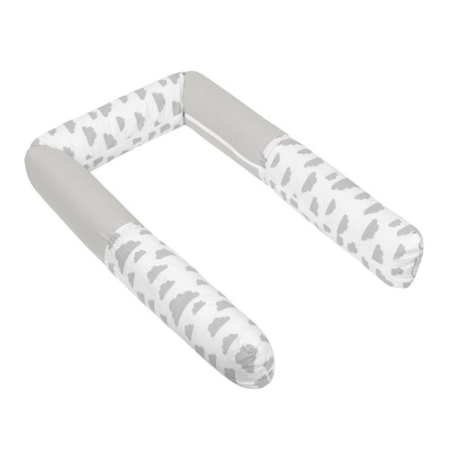 Bellatex Bettschlange, Wolken grau, 240 cm