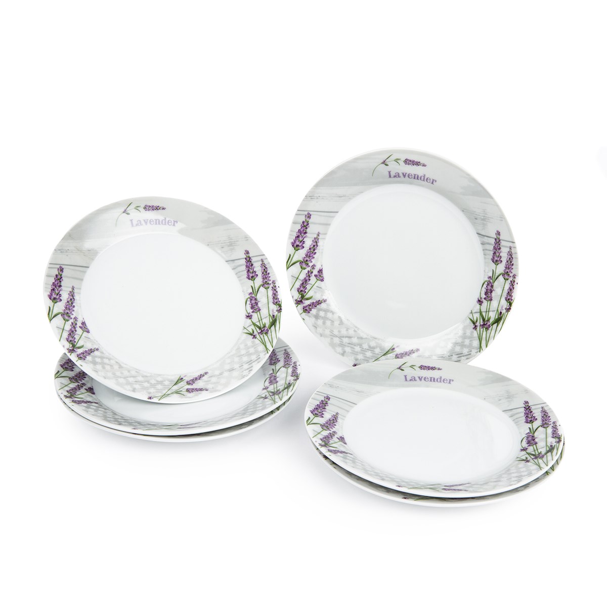 Jedálenský tanier dezertný Levanduľa, 6 ks, 19 x 2 cm 590880