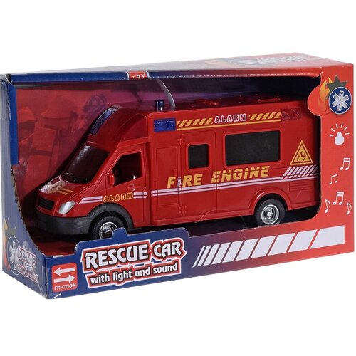 Mașină de pompieri roșie, 18 cm