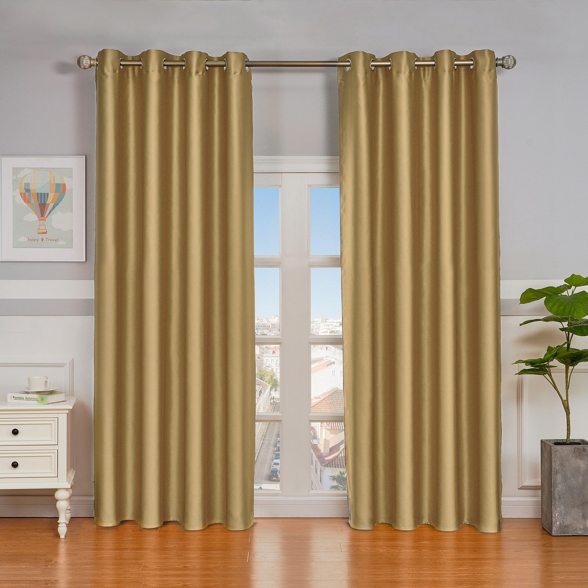 Draperie blackout 4Home Cairo auriu, 150 x 250 cm