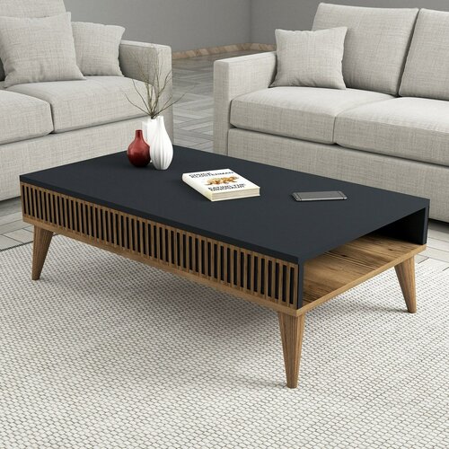 Konferenčný stolík Mila Anthracite and Walnut