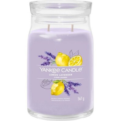 Yankee Candle Duftkerze Signatureim Glas groß Lemon Lavender, 567 g