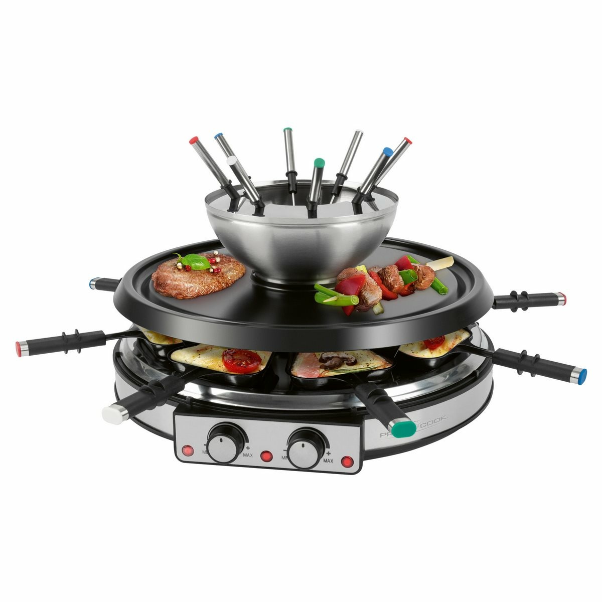 ProfiCook RG/FD 1245 raclette fondü grill 2in1  akciós termékkép 1