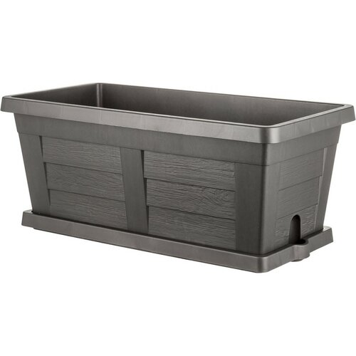 Bama Großvolumiger Blumenkasten Legno anthrazit, 80 x 40 x 35 cm