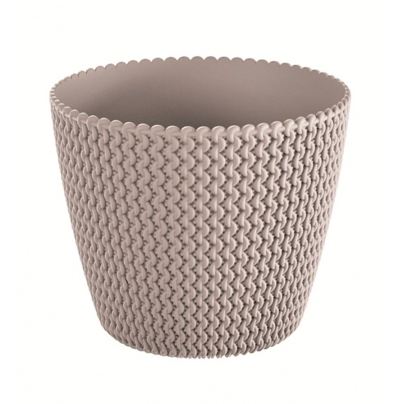 Prosperplast Obal na květináč Splofy kávová, pr. 13 cm