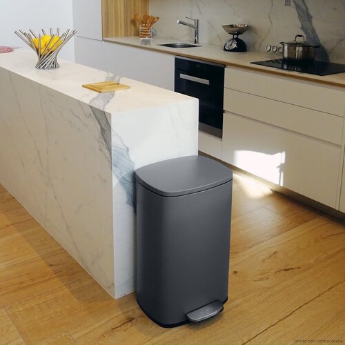 Spirella Pedálový odpadkový kôš soft-close Akira 50 l, matná sivá