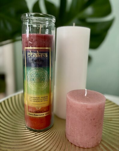 Arome Vysoká vonná svieca Chakra Univerzálna sila, 320 g