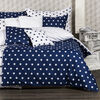 Lenjerie pat 1 pers. 4Home Stars Navy blue, 140 x 200 cm, 70 x 90 cm