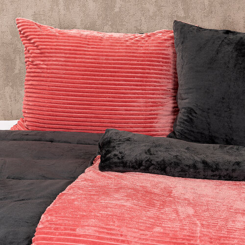 Lenjerie de pat din micro-flanelă 4Home Stripe, roz, 140 x 200 cm, 70 x 90 cm
