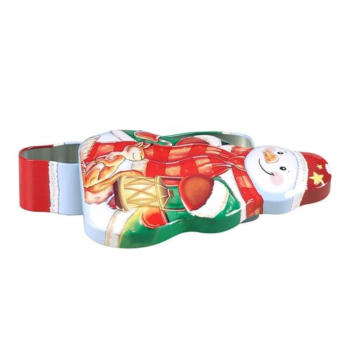 Altom Cutie de tablă pentru biscuiți și turtădulce Snowman 23 x 13 cm