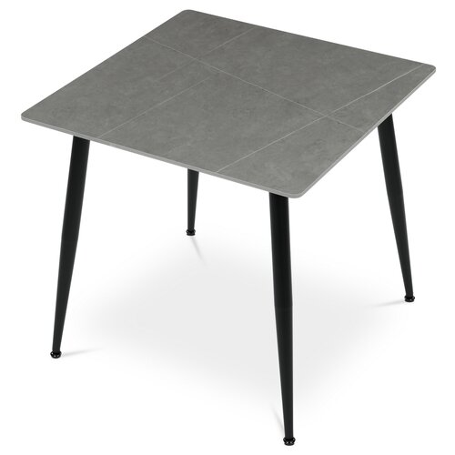 Jídelní stůl 80 x 80 cm, keramika a mramor, šedá