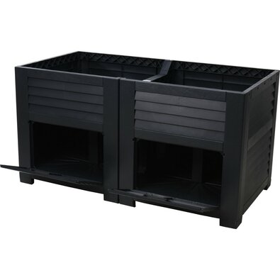 Vysoký záhon s úložným priestorom Everett, 150 x 76 x 78 cm, antracit