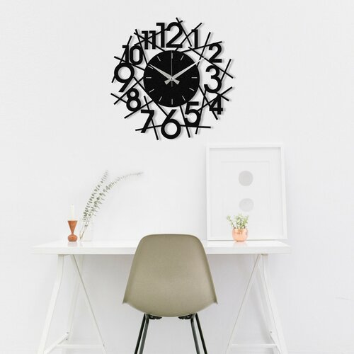 Ceas de perete Rasputin,Black, 48 x 48 cm