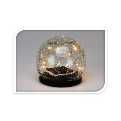Lampa solarna ogrodowa Crackle ball, śr. 10 cm