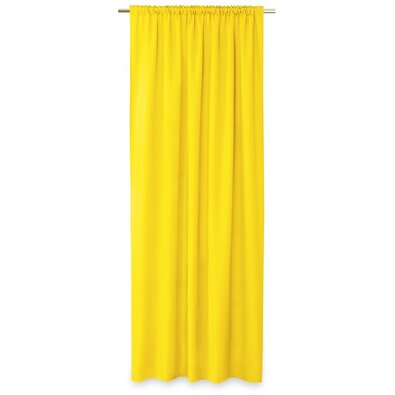 AmeliaHome Oxford Pleat függöny, sárga, 140 x 250 cm