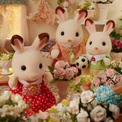 Familie de iepurași Sylvanian Families "ciocolată", noi