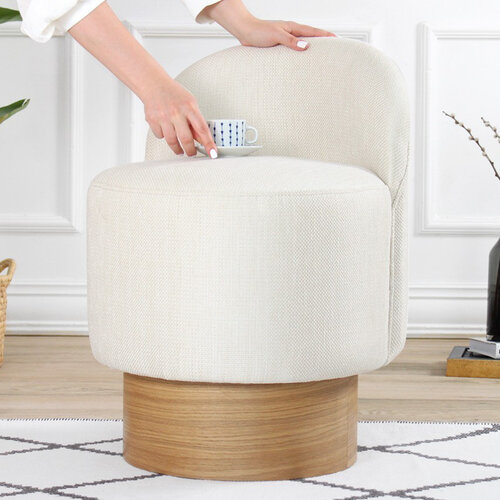 Taboret Barren Pouf Cream