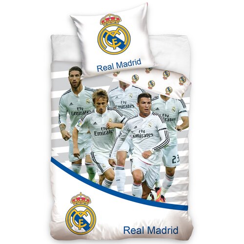 Bavlněné povlečení Real Madrid Team 8019, 140 x 200 cm, 70 x 80 cm