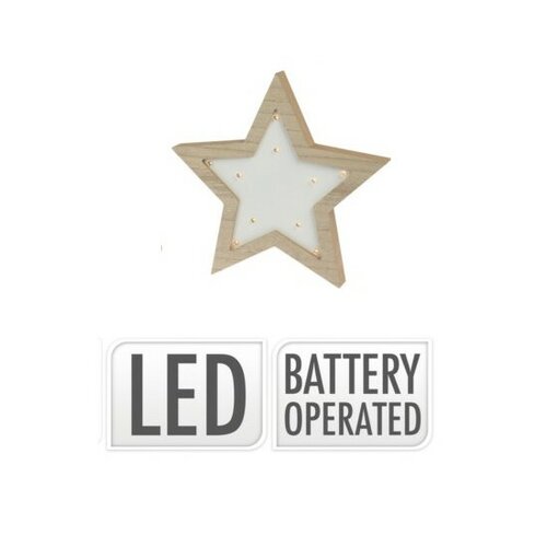Svíticí LED dekorace Star shape 10 LED, 15 x 15 x 2,5 cm