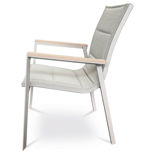 Autronic Krzesło ogrodowe, aluminium, tkanina, szary, AZ C-S1110 GREY