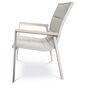 Autronic Scaun de grădină, aluminiu, textil, gri,AZ C-S1110 GREY
