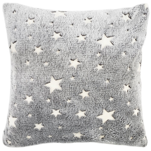 4Home Prevleka za blazino Stars svetleča siva, 40x 40 cm