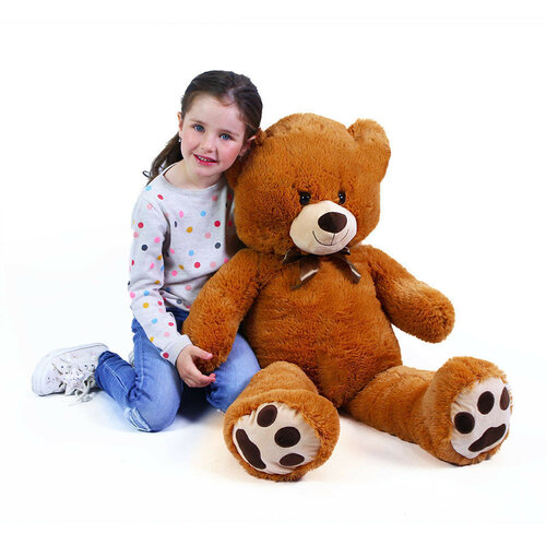 Großer knuddeliger Bär Kuba mit Zettel 100 cm