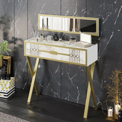 Dekorativer Tisch Frida White